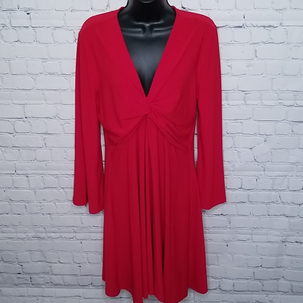 London Times ruched front detail dress